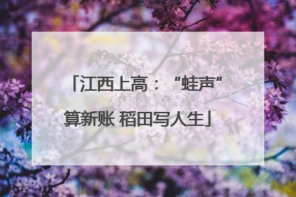 江西上高：“蛙声”算新账 稻田写人生